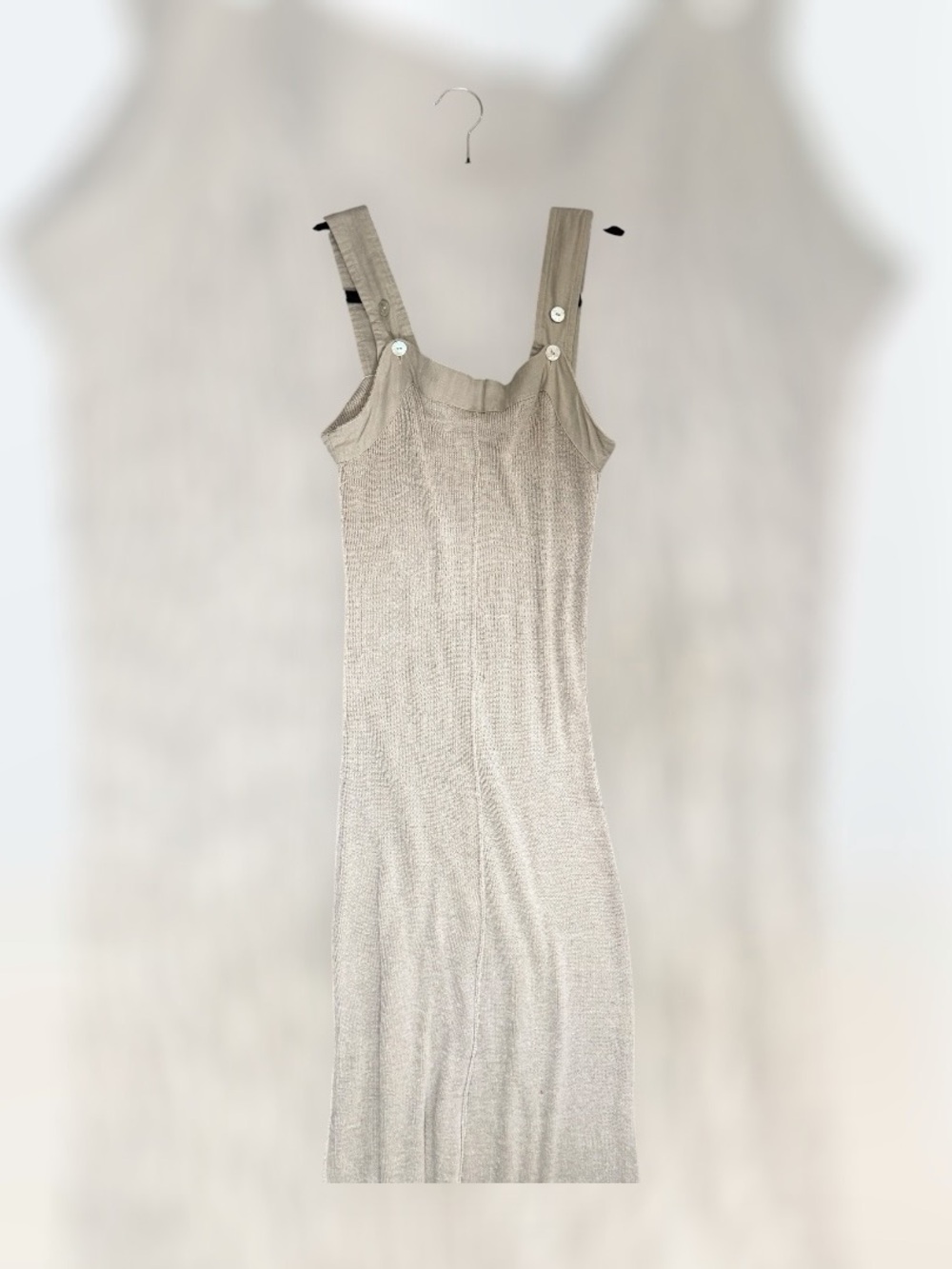 UNIF oatmeal. ribbed tank dress